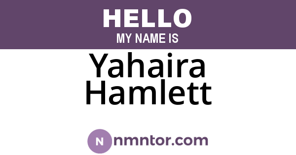 Yahaira Hamlett