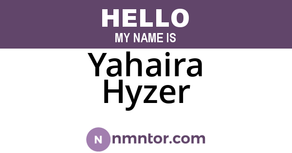Yahaira Hyzer