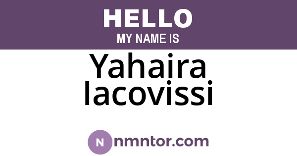 Yahaira Iacovissi