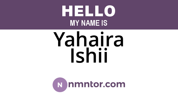 Yahaira Ishii