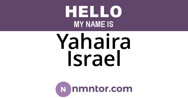 Yahaira Israel