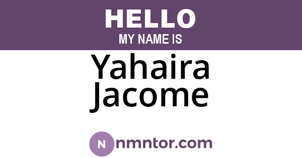 Yahaira Jacome