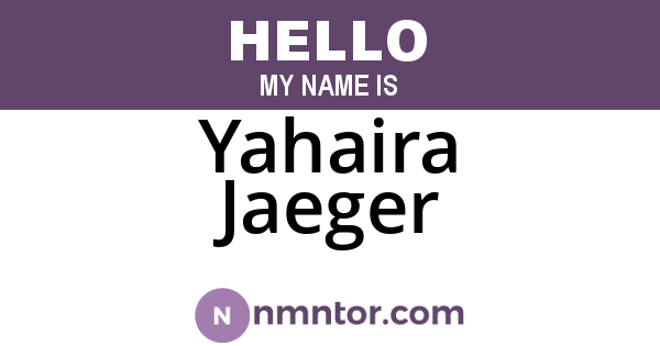 Yahaira Jaeger
