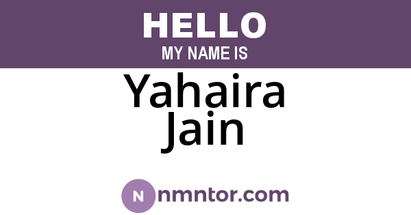 Yahaira Jain