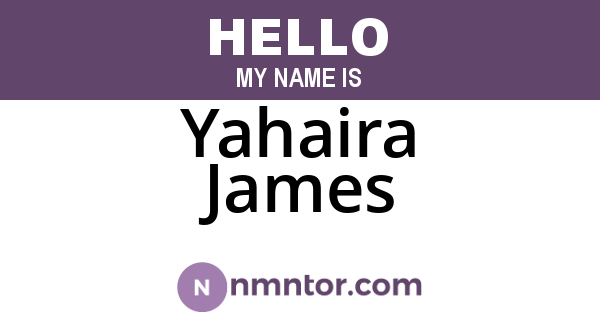Yahaira James