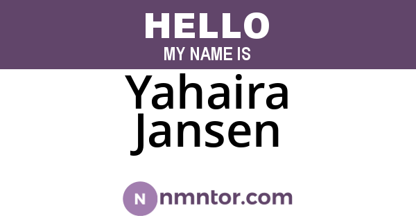 Yahaira Jansen