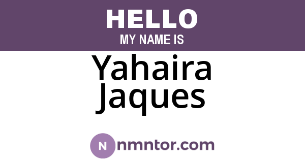 Yahaira Jaques