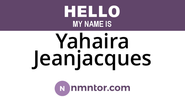 Yahaira Jeanjacques