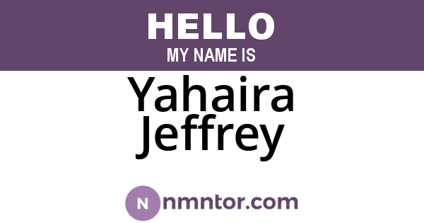 Yahaira Jeffrey