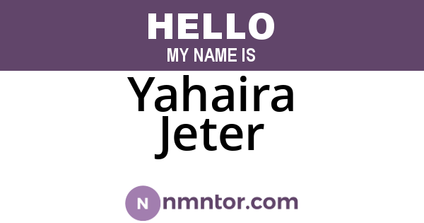 Yahaira Jeter