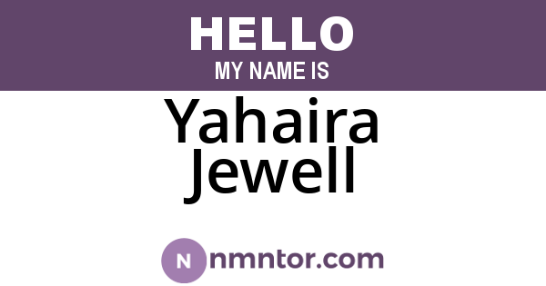 Yahaira Jewell