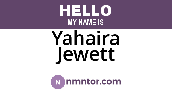 Yahaira Jewett