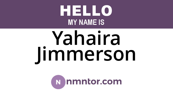 Yahaira Jimmerson
