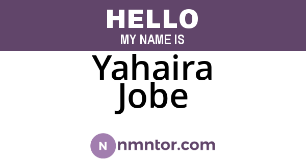 Yahaira Jobe