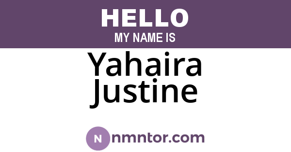 Yahaira Justine
