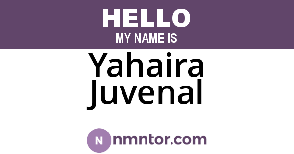 Yahaira Juvenal