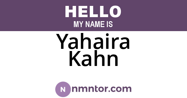Yahaira Kahn