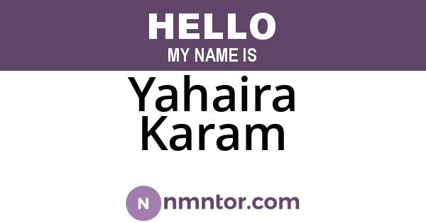 Yahaira Karam