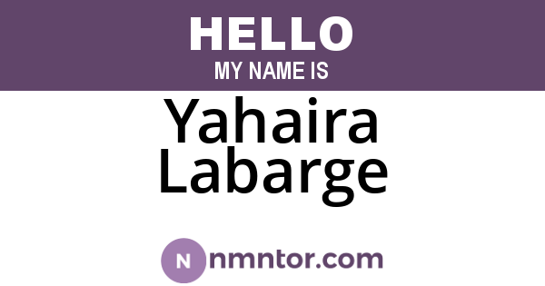 Yahaira Labarge