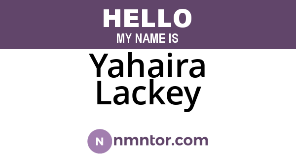 Yahaira Lackey