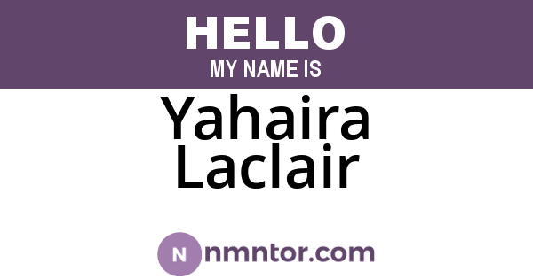 Yahaira Laclair