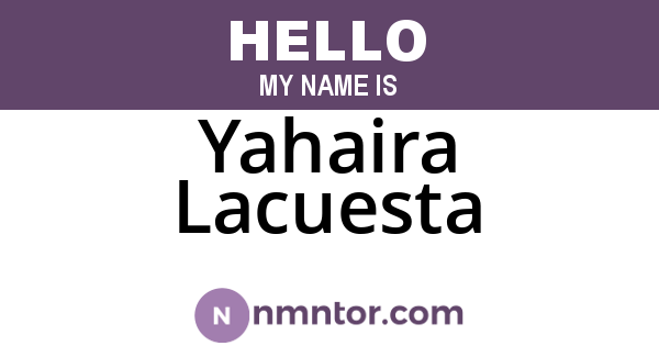 Yahaira Lacuesta