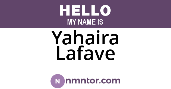 Yahaira Lafave