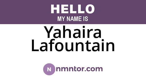 Yahaira Lafountain