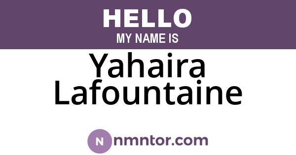 Yahaira Lafountaine