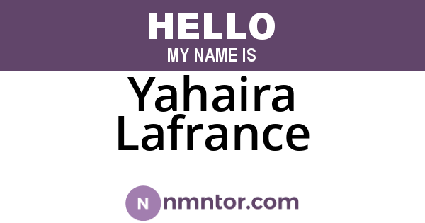 Yahaira Lafrance