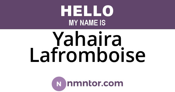Yahaira Lafromboise