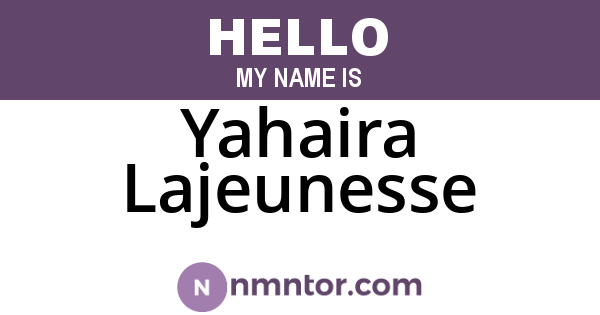 Yahaira Lajeunesse