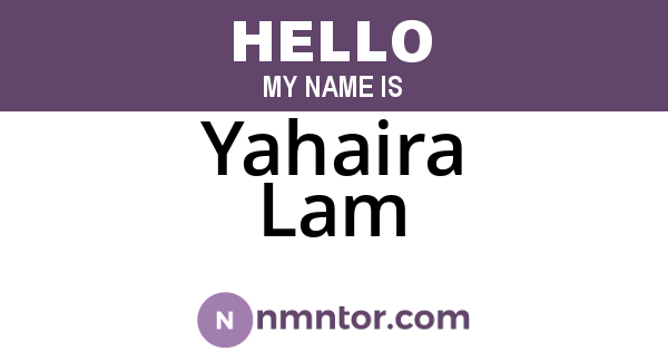 Yahaira Lam