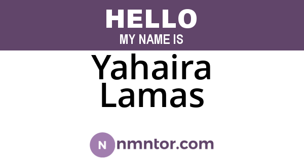 Yahaira Lamas