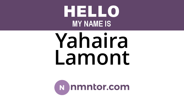 Yahaira Lamont