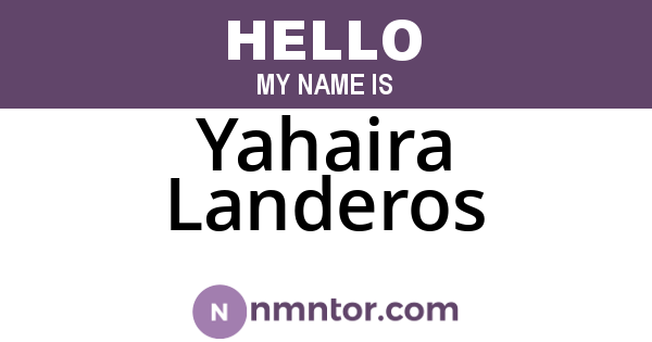 Yahaira Landeros