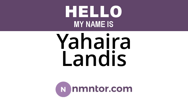 Yahaira Landis