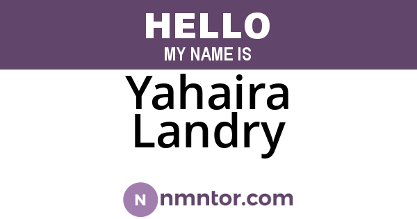 Yahaira Landry