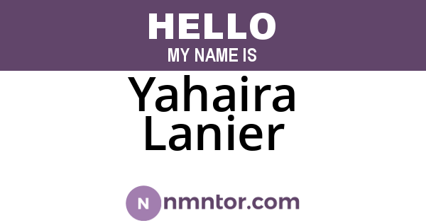 Yahaira Lanier