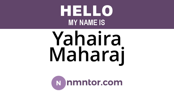 Yahaira Maharaj