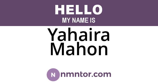Yahaira Mahon