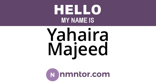 Yahaira Majeed