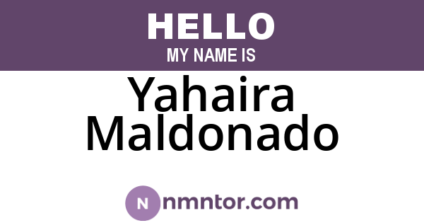 Yahaira Maldonado