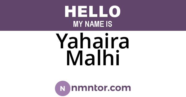 Yahaira Malhi