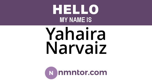 Yahaira Narvaiz