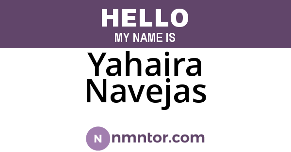 Yahaira Navejas