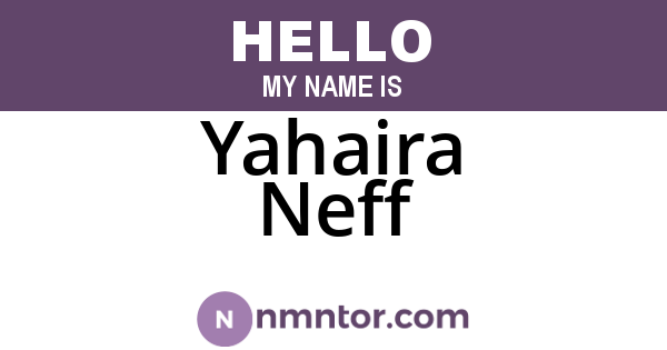 Yahaira Neff