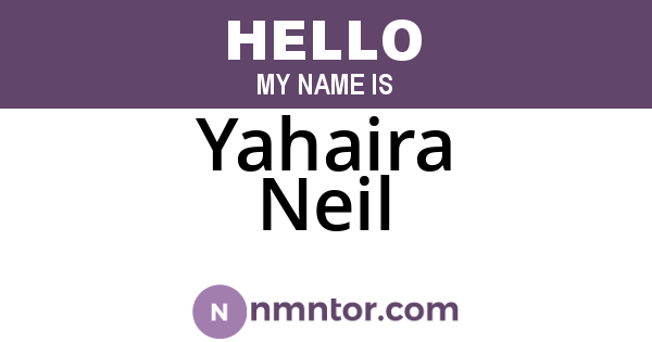 Yahaira Neil