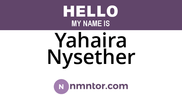 Yahaira Nysether