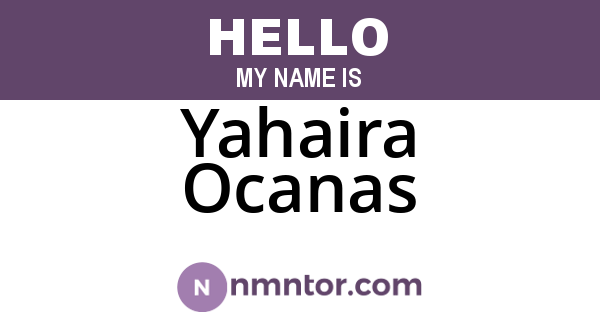 Yahaira Ocanas